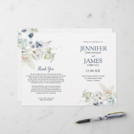 Elegant Winter Wedding Themem Wedding Programs
