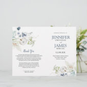 Elegant Winter Wedding Themem Wedding Programs (Staand voorkant)