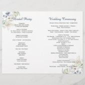 Elegant Winter Wedding Themem Wedding Programs (Achterkant)