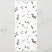 Elegant Winter Wildflower Berry Wedding Menu (Achterkant)