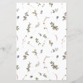 Elegant Winter Wildflower Berry Wedding Menu (Achterkant)