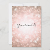 Elegant Winter Wonderland Baby shower Copper Kaart (Achterkant)