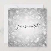 Elegant Winter Wonderland Baby shower Silver Kaart (Achterkant)