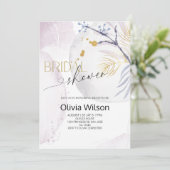 Elegant Winter Wonderland Bridal Shower Party Kaart (Staand voorkant)