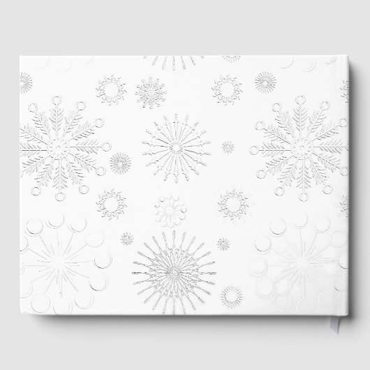 Elegant Winter Wonderland Foto bruiloft gastenboek (Achterkant)