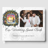 Elegant Winter Wonderland Foto bruiloft gastenboek (Voorkant)