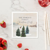 Elegant Winter Wonderland Kerstfeest Servet (Insitu)