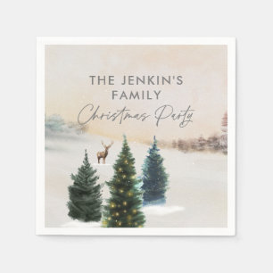 Elegant Winter Wonderland Kerstfeest Servet