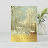 Elegant Winter Wonderland, kerstuitnodigingen Kaart (Staand voorkant)