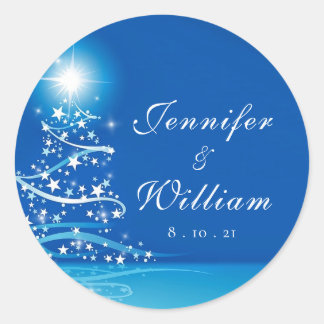 Elegant Winter Wonderland mousserend Weddenschap Ronde Sticker