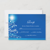 Elegant Winter Wonderland mousserend Weddenschap RSVP Kaartje (Voorkant)