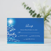 Elegant Winter Wonderland mousserend Weddenschap RSVP Kaartje (Staand voorkant)