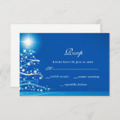 Elegant Winter Wonderland mousserend Weddenschap RSVP Kaartje (Voorkant / Achterkant)