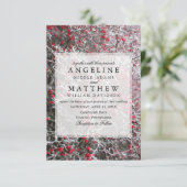 Elegant Winter Wonderland Sneeuwvlokken bruiloft Kaart (Staand voorkant)