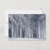 Elegant Winter Wonderland Sneeuwvlokken bruiloft Kaart (Achterkant)