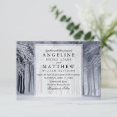Elegant Winter Wonderland Sneeuwvlokken bruiloft Kaart (Staand voorkant)