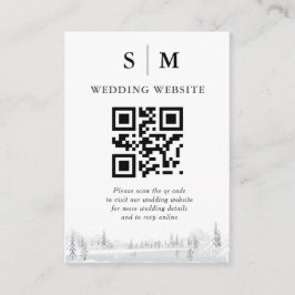 Elegant Winter Wonderland Sneeuwvlokken Informatiekaartje