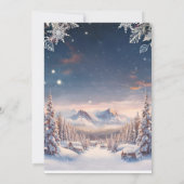 Elegant Winter Wonderland Sneeuwvlokken WEDING Kaart (Achterkant)