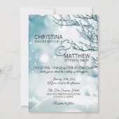 Elegant Winter Wonderland Sneeuwvlokken WEDING Kaart (Voorkant)