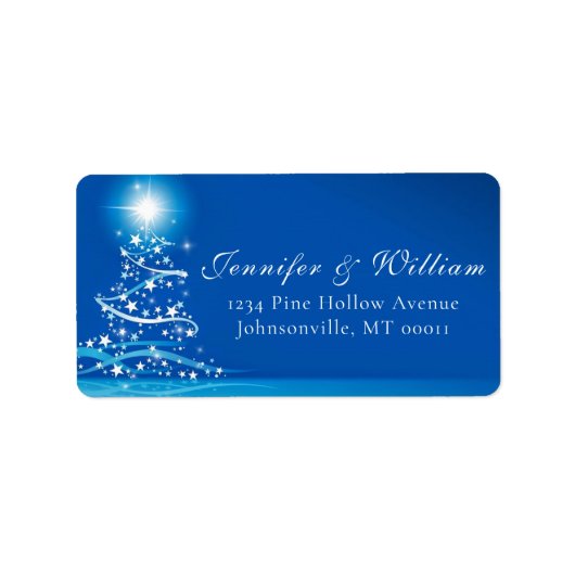 Elegant Winter Wonderland Sparkle Wedding Etiket (Voorkant)