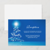 Elegant Winter Wonderland Sparkle Wedding Informatiekaartje (Voorkant / Achterkant)