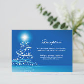 Elegant Winter Wonderland Sparkle Wedding Informatiekaartje (Staand voorkant)