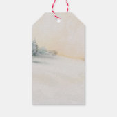 Elegant Winter Woodland Baby shower Cadeaulabel (Achterkant)