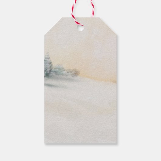 Elegant Winter Woodland Baby shower Cadeaulabel (Achterkant)