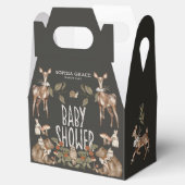 Elegant Winter Woodland Forest Baby shower Bedankdoosjes (Geopend)
