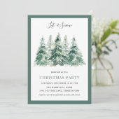 Elegant Winter Woodland Kerstfeest Kaart (Staand voorkant)