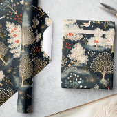 Elegant Winter Woodland Kerstmis Cadeaupapier