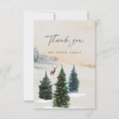 Elegant Winter Woudland Bedankkaart (Voorkant)