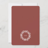 Elegant Winter Wreath JOY Business Feestdagenkaart (Achterkant)