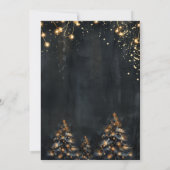 Elegant Winter Zakelijk Kerstdiner Kaart (Achterkant)