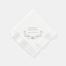 Elegant winterblauw bloemenkrans Baby shower