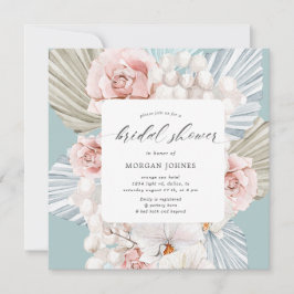 elegant winterblauw bohemens floral Vrijgezellenfe