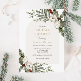 Elegant winterbloemboog Vrijgezellenfeest Kaart