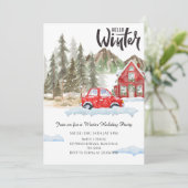 Elegant Winterfeestfeest Kaart (Staand voorkant)