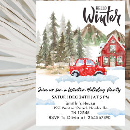 Elegant Winterfeestfeest Kaart