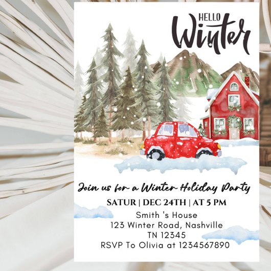 Elegant Winterfeestfeest Kaart