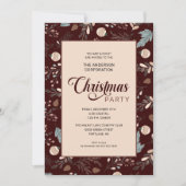 Elegant wintergebladerte Kantoor kerstfeest Kaart (Voorkant)