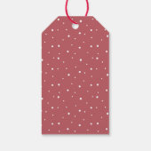 Elegant wintergebladerte Vrolijk kerstfeest Cadeaulabel (Achterkant)