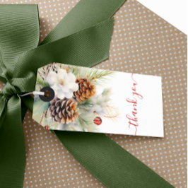 Elegant wintergroen Baby shower Cadeaulabel