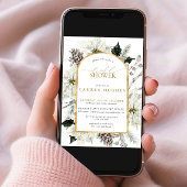 Elegant wintergroen Elegant Vrijgezellenfeest Kaart