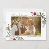 Elegant wintergroen feestdagenkaart (Voorkant)