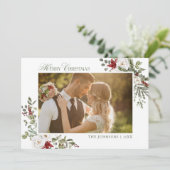 Elegant wintergroen feestdagenkaart (Staand voorkant)