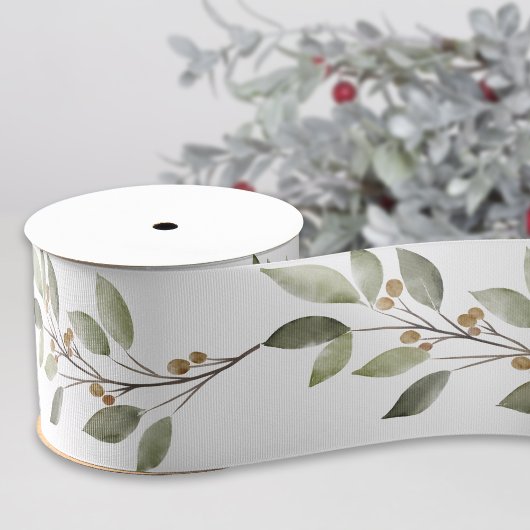 Elegant wintergroen grosgrain lint
