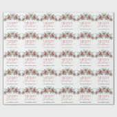 Elegant wintergroen Kerstmis Cadeaupapier (Vlak)