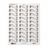 Elegant wintergroen Kerstmis Etiket (Full Sheet)