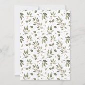 Elegant Wintergroen met Bessen Feestdagenkaart (Achterkant)